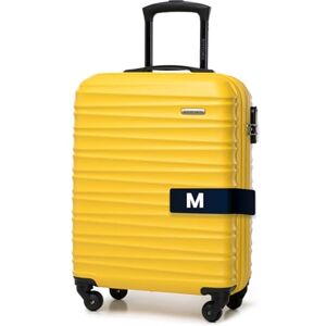 WITTCHEN Valise Cabine Bagages de Voyage Bagage à Main Valise Rigide ABS 4 roulettes Pivotantes Serrure à Combinaison Poignée Télescopique Groove Line Taille M Jaune Air France/Easyjet/Ryanair - Publicité WITTCHEN Valise Cabine Bagages de Voyage Bagage à Main Valise Rigide ABS 4 roulettes Pivotantes Serrure à Combinaison Poignée Télescopique Groove Line Taille M Jaune Air France/Easyjet/Ryanair - Publicité