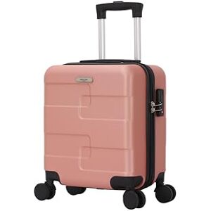 TROLLEY ADC Valise Cabine 45x36x20cm Approuvé Bagage Cabine EasyJet, Vueling & +100 Compagnies Aériennes Coque Rigide Anti-Choc (Rose Gold) - Publicité TROLLEY ADC Valise Cabine 45x36x20cm Approuvé Bagage Cabine EasyJet, Vueling & +100 Compagnies Aériennes Coque Rigide Anti-Choc (Rose Gold) - Publicité
