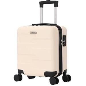 TROLLEY ADC Valise Cabine 45x36x20cm Approuvé Bagage Cabine EasyJet, Vueling & +100 Compagnies Aériennes Coque Rigide Anti-Choc (Blanc) - Publicité TROLLEY ADC Valise Cabine 45x36x20cm Approuvé Bagage Cabine EasyJet, Vueling & +100 Compagnies Aériennes Coque Rigide Anti-Choc (Blanc) - Publicité