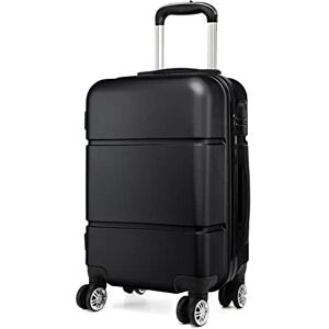 Kono Valise Cabine Rigide Bagages à Main à roulettes Légere ABS 55x38x22 cm Valises 33L Trolley de Voyage, Noir - Publicité Kono Valise Cabine Rigide Bagages à Main à roulettes Légere ABS 55x38x22 cm Valises 33L Trolley de Voyage, Noir - Publicité