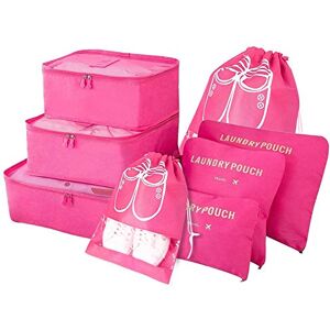 Vicloon Organisateur de Voyage, Lot de 8 Organiseurs de Bagage pour Voyage,Différents Tailles des Cubes Étanche Sacs de Voyage Rangement (Rose Rouge) - Publicité Vicloon Organisateur de Voyage, Lot de 8 Organiseurs de Bagage pour Voyage,Différents Tailles des Cubes Étanche Sacs de Voyage Rangement (Rose Rouge) - Publicité