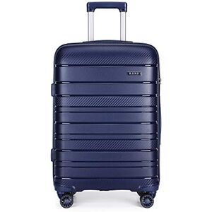 Kono Valise Trolley Cabine 55cm Bagage à Main Rigide en Polypropylène Ultra Léger à 4 roulettes avec Serrure TSA Intégré 40L Poignée télescopique (Marine) - Publicité Kono Valise Trolley Cabine 55cm Bagage à Main Rigide en Polypropylène Ultra Léger à 4 roulettes avec Serrure TSA Intégré 40L Poignée télescopique (Marine) - Publicité