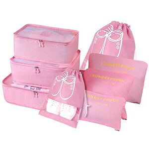 Vicloon Organisateur de Voyage, Lot de 8 Organiseurs de Bagage pour Voyage,Différents Tailles des Cubes Étanche Sacs de Voyage Rangement (Rose) - Publicité Vicloon Organisateur de Voyage, Lot de 8 Organiseurs de Bagage pour Voyage,Différents Tailles des Cubes Étanche Sacs de Voyage Rangement (Rose) - Publicité