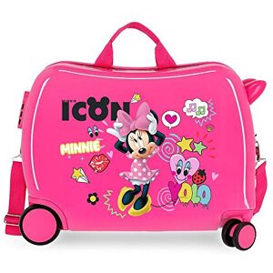Disney Enjoy Minnie Icon Valise Enfant Rose 50x38x20 cms Rigide ABS Serrure à Combinaison 34L 2,3Kgs 4 Roues Bagage à Main - Publicité Disney Enjoy Minnie Icon Valise Enfant Rose 50x38x20 cms Rigide ABS Serrure à Combinaison 34L 2,3Kgs 4 Roues Bagage à Main - Publicité