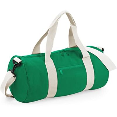 BagBase BG140 Sac tonneau Original Vert Kelly Vert/Blanc cassé - Publicité BagBase BG140 Sac tonneau Original Vert Kelly Vert/Blanc cassé - Publicité