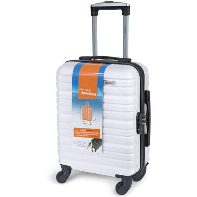 KINSTON Valise Cabine pour EasyJet 4 Roues Détachables Taille LowCost Bagage à Main Léger et Durable, Roues Pivotantes Amovibles Démontable Blanc - Publicité KINSTON Valise Cabine pour EasyJet 4 Roues Détachables Taille LowCost Bagage à Main Léger et Durable, Roues Pivotantes Amovibles Démontable Blanc - Publicité