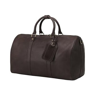 DRAKENSBERG Weekender James Sac de voyage compact en cuir pour homme et femme 25 l Marron foncé - Publicité DRAKENSBERG Weekender James Sac de voyage compact en cuir pour homme et femme 25 l Marron foncé - Publicité