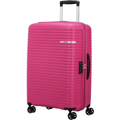 American Tourister Chariot Liftoff, Berry Blast, m, Valise rigide à roulettes doubles à 360° - Publicité American Tourister Chariot Liftoff, Berry Blast, m, Valise rigide à roulettes doubles à 360° - Publicité