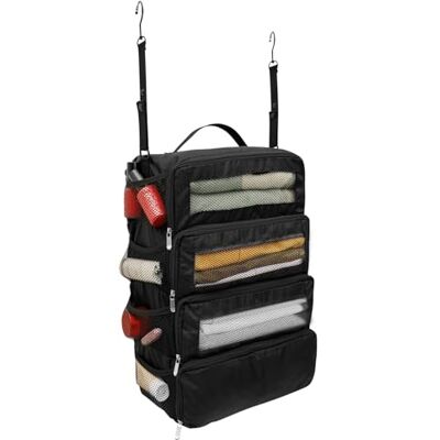 shaojian Organiseur de voyage en tissu Oxford 600D à suspendre 37 x 22,8 x 50 cm Étanche et résistant aux déchirures Pour valise, bagages, penderie, voyage d'affaires, camping, aventure, vacances (noir) - Publicité shaojian Organiseur de voyage en tissu Oxford 600D à suspendre 37 x 22,8 x 50 cm Étanche et résistant aux déchirures Pour valise, bagages, penderie, voyage d'affaires, camping, aventure, vacances (noir) - Publicité