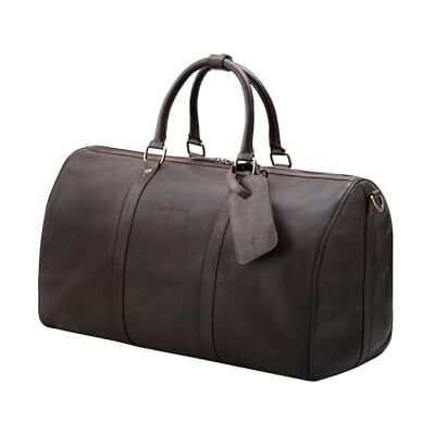 DRAKENSBERG Weekender John Sac de voyage élégant en cuir pour homme et femme, adapté aux bagages à main, 40 l - Publicité DRAKENSBERG Weekender John Sac de voyage élégant en cuir pour homme et femme, adapté aux bagages à main, 40 l - Publicité