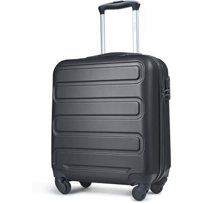 KINSTON Valise Cabine Ultra Légère pour EasyJet & Ryanair 4 Roues Pivotantes, Coque Rigide ABS 3D, Doublure Polyamide Noir Élégant - Publicité KINSTON Valise Cabine Ultra Légère pour EasyJet & Ryanair 4 Roues Pivotantes, Coque Rigide ABS 3D, Doublure Polyamide Noir Élégant - Publicité
