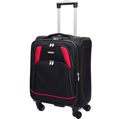 A1 FASHION GOODS Valise à roulettes souple extensible 4 roues noir rouge violet, Noir , Cabin, Valise souple extensible avec roulettes pivotantes - Publicité A1 FASHION GOODS Valise à roulettes souple extensible 4 roues noir rouge violet, Noir , Cabin, Valise souple extensible avec roulettes pivotantes - Publicité