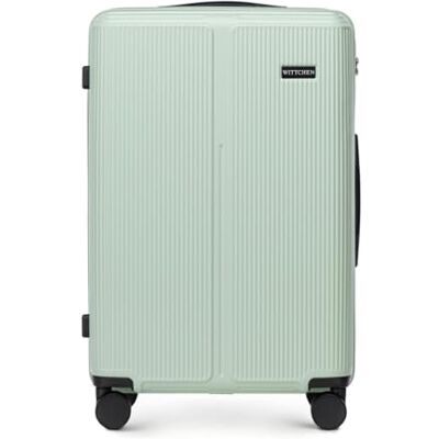 WITTCHEN Stripes Line Valise Moyenne 67,5 × 45 × 27 cm (L), 65 L Coque Rigide ABS, 4 roulettes 360° Serrure à Code, poignée télescopique, Valise soute Air France/easyjet/Ryanair, Couleur: Vert Menthe - Publicité WITTCHEN Stripes Line Valise Moyenne 67,5 × 45 × 27 cm (L), 65 L Coque Rigide ABS, 4 roulettes 360° Serrure à Code, poignée télescopique, Valise soute Air France/easyjet/Ryanair, Couleur: Vert Menthe - Publicité