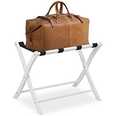 Relaxdays Support pour Bagages en Bois - Pliable, Gain de Place, 30kg Max - Publicité Relaxdays Support pour Bagages en Bois - Pliable, Gain de Place, 30kg Max - Publicité