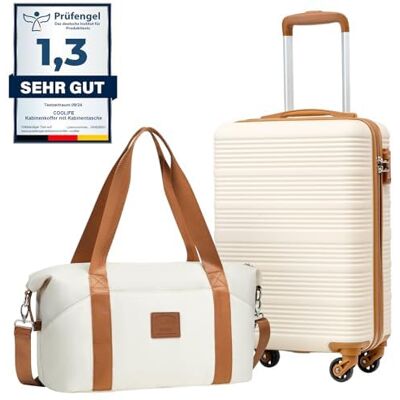 COOLIFE Valise Cabine 55x35x20 pour Ryanair, Sacs de Voyage 40x25x20 Bagages Cabine pour Courts Séjours et Voyages D'affaires, Coque Rigide en ABS avec Serrure TSA, 4 Roues Pivotantes à 360° - Publicité COOLIFE Valise Cabine 55x35x20 pour Ryanair, Sacs de Voyage 40x25x20 Bagages Cabine pour Courts Séjours et Voyages D'affaires, Coque Rigide en ABS avec Serrure TSA, 4 Roues Pivotantes à 360° - Publicité