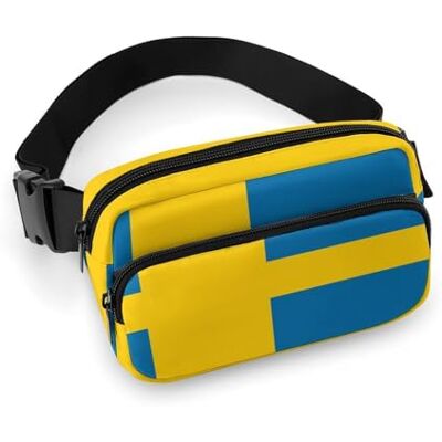 peiyeety Sac Banane Tendance et décoratif, Petit Sac, Portable avec Sangle réglable, idéal pour l'extérieur, l'entraînement, Les Voyages et Les Loisirs, Motif Drapeau suédois - Publicité peiyeety Sac Banane Tendance et décoratif, Petit Sac, Portable avec Sangle réglable, idéal pour l'extérieur, l'entraînement, Les Voyages et Les Loisirs, Motif Drapeau suédois - Publicité