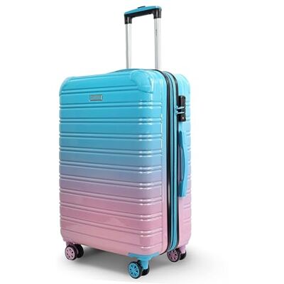 Blade Valise de Voyage Moyenne Valise à Coque Rigide Valise légère à roulettes Bagage à Main en ABS + PC avec Serrure TSA Valise à 4 roulettes Spinner Bleu/Rose, L/65cm - Publicité Blade Valise de Voyage Moyenne Valise à Coque Rigide Valise légère à roulettes Bagage à Main en ABS + PC avec Serrure TSA Valise à 4 roulettes Spinner Bleu/Rose, L/65cm - Publicité