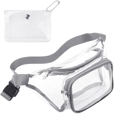 EHDWXVZM 1 Morceau de Sac de Taille Transparent et 1 Morceau de Porte-Monnaie Transparent, Sac de Taille pour Sports de Plein air, Sac de Voyage, Porte-Monnaie Portable, Accessoire de Port - Publicité EHDWXVZM 1 Morceau de Sac de Taille Transparent et 1 Morceau de Porte-Monnaie Transparent, Sac de Taille pour Sports de Plein air, Sac de Voyage, Porte-Monnaie Portable, Accessoire de Port - Publicité
