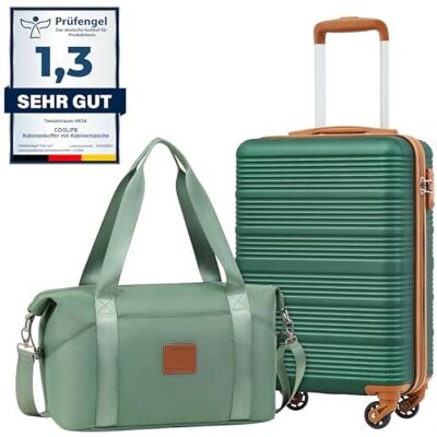 COOLIFE Valise Cabine 55x35x20 pour Ryanair, Sacs de Voyage 40x25x20 Bagages Cabine pour Courts Séjours et Voyages D'affaires, Coque Rigide en ABS avec Serrure TSA, 4 Roues Pivotantes à 360° - Publicité COOLIFE Valise Cabine 55x35x20 pour Ryanair, Sacs de Voyage 40x25x20 Bagages Cabine pour Courts Séjours et Voyages D'affaires, Coque Rigide en ABS avec Serrure TSA, 4 Roues Pivotantes à 360° - Publicité