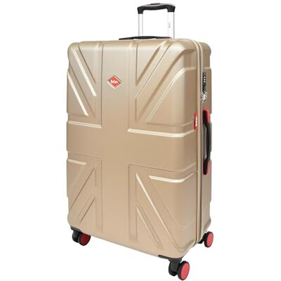 A1 FASHION GOODS Valise à 8 roues avec cadenas rigide Motif Union Jack britannique, champagne, L, Valise rigide avec roulettes pivotantes - Publicité A1 FASHION GOODS Valise à 8 roues avec cadenas rigide Motif Union Jack britannique, champagne, L, Valise rigide avec roulettes pivotantes - Publicité