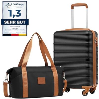 COOLIFE Valise Cabine 55x35x20 pour Ryanair, Sacs de Voyage 40x25x20 Bagages Cabine pour Courts Séjours et Voyages D'affaires, Coque Rigide en ABS avec Serrure TSA, 4 Roues Pivotantes à 360° - Publicité COOLIFE Valise Cabine 55x35x20 pour Ryanair, Sacs de Voyage 40x25x20 Bagages Cabine pour Courts Séjours et Voyages D'affaires, Coque Rigide en ABS avec Serrure TSA, 4 Roues Pivotantes à 360° - Publicité