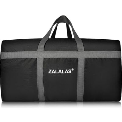 ZALALAS Grand sac de voyage pliable 96 l Sac de sport étanche avec compartiment à chaussures Convient pour les voyages et le camping, Blanc., Taille L - Publicité ZALALAS Grand sac de voyage pliable 96 l Sac de sport étanche avec compartiment à chaussures Convient pour les voyages et le camping, Blanc., Taille L - Publicité