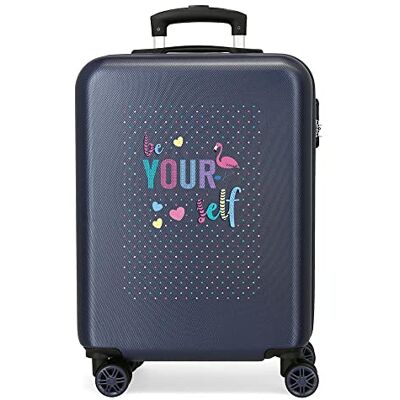 Roll Road Be yourself Valise Trolley Cabine Bleu 38x55x20 cms Rigide ABS Serrure à combinaison 34L 2,6Kgs 4 roues doubles Bagage à main - Publicité Roll Road Be yourself Valise Trolley Cabine Bleu 38x55x20 cms Rigide ABS Serrure à combinaison 34L 2,6Kgs 4 roues doubles Bagage à main - Publicité