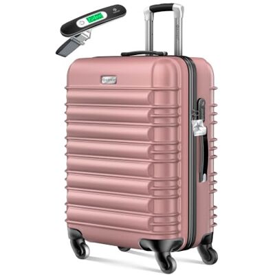 KESSER Valise de voyage KESSLER® Valise à coque rigide avec balance intégrée + étiquette bagage, valise trolley avec serrure à combinaison, 4 roues, ABS, poignée télescopique à coque rigide, 66cm 84L - Publicité KESSER Valise de voyage KESSLER® Valise à coque rigide avec balance intégrée + étiquette bagage, valise trolley avec serrure à combinaison, 4 roues, ABS, poignée télescopique à coque rigide, 66cm 84L - Publicité