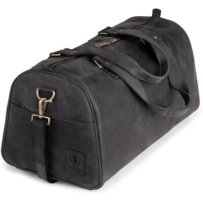 Berliner Bags Sac de Voyage en Cuir Véritable 50 L Imperméable avec Bandoulière Amovible, Weekender Spacieux pour Hommes et Femmes, Idéal pour Le Week-End – Marron - Publicité Berliner Bags Sac de Voyage en Cuir Véritable 50 L Imperméable avec Bandoulière Amovible, Weekender Spacieux pour Hommes et Femmes, Idéal pour Le Week-End – Marron - Publicité