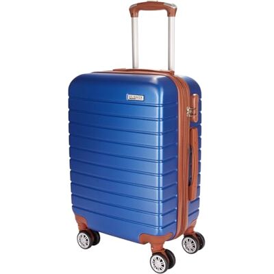 BRUBAKER Bagage à Main Paris – Valise avec Serrure à Combinaison, 4 roulettes et Poignées Confortables – 37 x 56 x 22 cm Trolley ABS – Malette Rigide à Roues (M – Bleu Marron) - Publicité BRUBAKER Bagage à Main Paris – Valise avec Serrure à Combinaison, 4 roulettes et Poignées Confortables – 37 x 56 x 22 cm Trolley ABS – Malette Rigide à Roues (M – Bleu Marron) - Publicité