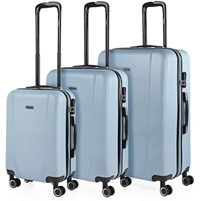 ITACA Set de valise rigide avec roulettes pivotantes Set valise léger, grande c - Publicité ITACA Set de valise rigide avec roulettes pivotantes Set valise léger, grande c - Publicité