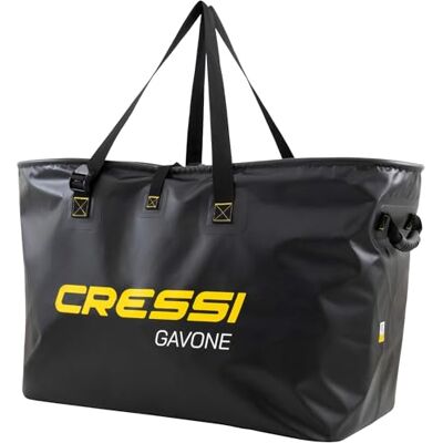 Cressi Gavone Black-Sac Imperméable Spacieux en PVC Tarpulin Noir, Empêche l'eau et l'Humidité des Objets Rangez à Intérieur de S'échapper dans Coffre de lVoiture, sur Les Bagages ou Le Plancher - Publicité Cressi Gavone Black-Sac Imperméable Spacieux en PVC Tarpulin Noir, Empêche l'eau et l'Humidité des Objets Rangez à Intérieur de S'échapper dans Coffre de lVoiture, sur Les Bagages ou Le Plancher - Publicité