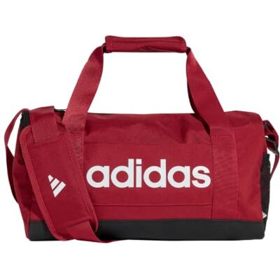 Adidas Unisex Essentials Linear Duffel Bag, Active Maroon/White, XS - Publicité Adidas Unisex Essentials Linear Duffel Bag, Active Maroon/White, XS - Publicité