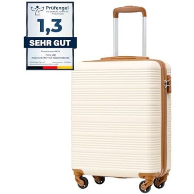 COOLIFE Valise Cabine 55x40x20 pour Easyjet, Valise Cabine Easyjet Bagages Cabine pour Courts Séjours et Voyages D'affaires, Coque Rigide en ABS avec Serrure TSA, 4 Roues Pivotantes à 360° - Publicité COOLIFE Valise Cabine 55x40x20 pour Easyjet, Valise Cabine Easyjet Bagages Cabine pour Courts Séjours et Voyages D'affaires, Coque Rigide en ABS avec Serrure TSA, 4 Roues Pivotantes à 360° - Publicité