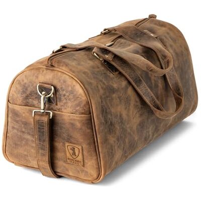 Berliner Bags Sac de Voyage en Cuir Véritable 50 L Imperméable avec Bandoulière Amovible, Weekender Spacieux pour Hommes et Femmes, Idéal pour Le Week-End – Marron - Publicité Berliner Bags Sac de Voyage en Cuir Véritable 50 L Imperméable avec Bandoulière Amovible, Weekender Spacieux pour Hommes et Femmes, Idéal pour Le Week-End – Marron - Publicité