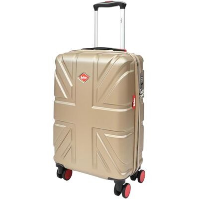 A1 FASHION GOODS Valise à 8 roues avec cadenas rigide Motif Union Jack britannique, champagne, Cabin, Valise rigide avec roulettes pivotantes - Publicité A1 FASHION GOODS Valise à 8 roues avec cadenas rigide Motif Union Jack britannique, champagne, Cabin, Valise rigide avec roulettes pivotantes - Publicité