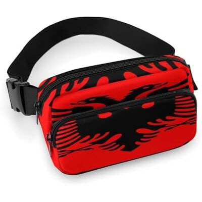 peiyeety Sac Banane Tendance pour Homme, Petit Format, Portable, avec Sangle réglable, Motif Drapeau albanais - Publicité peiyeety Sac Banane Tendance pour Homme, Petit Format, Portable, avec Sangle réglable, Motif Drapeau albanais - Publicité