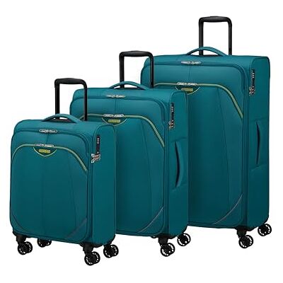 American Tourister Poproll Set de 3 valises Souples (Cabine, Moyenne, Grande), Léger Vert (Teal) - Publicité American Tourister Poproll Set de 3 valises Souples (Cabine, Moyenne, Grande), Léger Vert (Teal) - Publicité