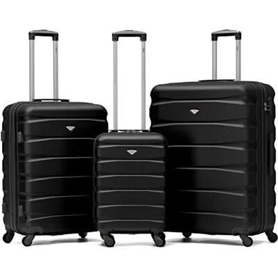 Flight Knight ABS 3 Tailles Valise Legere Compatible avec Air France, Hop! easyJet, RyanAir Et Bien d'autres! Bagage a Main 55x35x20 cm Et Bagage en Soute Grande avec 4 Roues. Publicité Flight Knight ABS 3 Tailles Valise Legere Compatible avec Air France, Hop! easyJet, RyanAir Et Bien d'autres! Bagage a Main 55x35x20 cm Et Bagage en Soute Grande avec 4 Roues. Publicité