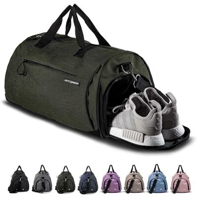 Fitgriff® Sac de Sport Homme & Femme V1 Sacs de Voyage avec Compartiments Chaussures et Humide, pour Gym, Fitness, Weekend Duffel Bag (Army Green, 58 x 31 x 31 cm (Medium)) - Publicité Fitgriff® Sac de Sport Homme & Femme V1 Sacs de Voyage avec Compartiments Chaussures et Humide, pour Gym, Fitness, Weekend Duffel Bag (Army Green, 58 x 31 x 31 cm (Medium)) - Publicité