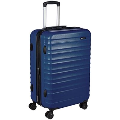 Amazon Basics Valise Rigide Moyenne Bagage de Voyage Extensible ABS avec 4 Roulettes Doubles Pivotantes Résistante aux Rayures et Légère 68 x 45,1 x 28,6cm Bleu Marine - Publicité Amazon Basics Valise Rigide Moyenne Bagage de Voyage Extensible ABS avec 4 Roulettes Doubles Pivotantes Résistante aux Rayures et Légère 68 x 45,1 x 28,6cm Bleu Marine - Publicité