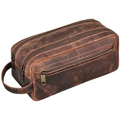 STILORD Vintage Trousse de Toilette/Trousse de Voyage en véritable Cuir de Boeuf Couleur:Noir - Publicité STILORD Vintage Trousse de Toilette/Trousse de Voyage en véritable Cuir de Boeuf Couleur:Noir - Publicité
