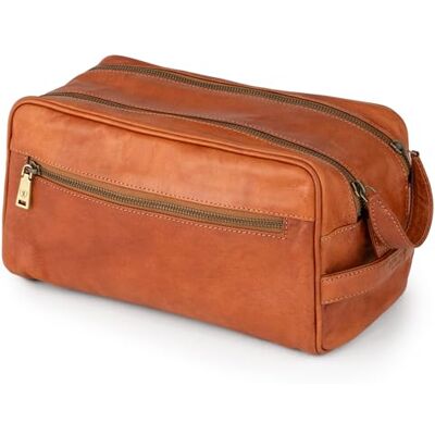 Berliner Bags Trousse de Toilette en Cuir Véritable avec Poche Intérieure et Extérieure, Élégante et Spacieuse, Idéale pour Le Voyage ou la Salle de Bain, pour Homme et Femme – Marron - Publicité Berliner Bags Trousse de Toilette en Cuir Véritable avec Poche Intérieure et Extérieure, Élégante et Spacieuse, Idéale pour Le Voyage ou la Salle de Bain, pour Homme et Femme – Marron - Publicité