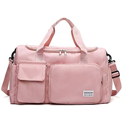 FANDARE Ultra-léger Sac de Sport Sac de Voyage Cabine Sac à Main Femme Homme Sacs polochons Grande Capacité Sacs de Nuit Weekend Sac de Plage Sport Fitness avec Compartiment à Chaussures Rose - Publicité FANDARE Ultra-léger Sac de Sport Sac de Voyage Cabine Sac à Main Femme Homme Sacs polochons Grande Capacité Sacs de Nuit Weekend Sac de Plage Sport Fitness avec Compartiment à Chaussures Rose - Publicité
