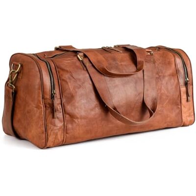 Berliner Bags Bergen Sac de Voyage en Cuir Véritable avec Bandoulière Amovible et Poches Latérales Zippées – Weekender Spacieux pour Homme et Femme, Idéal pour Le Week-End – Marron - Publicité Berliner Bags Bergen Sac de Voyage en Cuir Véritable avec Bandoulière Amovible et Poches Latérales Zippées – Weekender Spacieux pour Homme et Femme, Idéal pour Le Week-End – Marron - Publicité