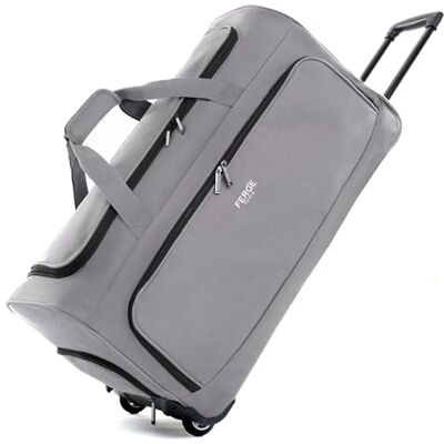 FERGÉ Sac de Voyage à roulettes Paris Compartiment séparé pour Chaussures Bagage Souple Trolley Sac de Voyage 90 litres, Gris - Publicité FERGÉ Sac de Voyage à roulettes Paris Compartiment séparé pour Chaussures Bagage Souple Trolley Sac de Voyage 90 litres, Gris - Publicité