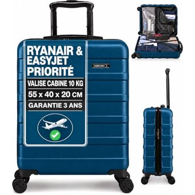 Cabin Max Anode 55x40x20 cm Valise à Main légère avec Coque Rigide 4 Roues, Serrure à Combinaison, Endless Sea, 55 x 40 x 20 cm 40L - Publicité Cabin Max Anode 55x40x20 cm Valise à Main légère avec Coque Rigide 4 Roues, Serrure à Combinaison, Endless Sea, 55 x 40 x 20 cm 40L - Publicité