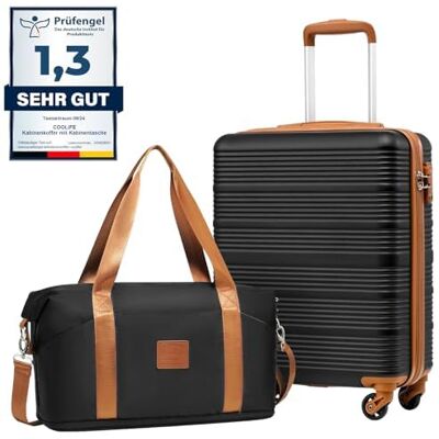 COOLIFE Valise Cabine 55x40x20 pour Easyjet, Sacs de Voyage 45x36x20 Bagages Cabine pour Courts Séjours et Voyages D'affaires, Coque Rigide en ABS avec Serrure TSA, 4 Roues Pivotantes à 360° - Publicité COOLIFE Valise Cabine 55x40x20 pour Easyjet, Sacs de Voyage 45x36x20 Bagages Cabine pour Courts Séjours et Voyages D'affaires, Coque Rigide en ABS avec Serrure TSA, 4 Roues Pivotantes à 360° - Publicité