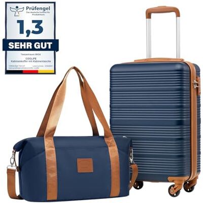 COOLIFE Valise Cabine 55x35x20 pour Ryanair, Sacs de Voyage 40x25x20 Bagages Cabine pour Courts Séjours et Voyages D'affaires, Coque Rigide en ABS avec Serrure TSA, 4 Roues Pivotantes à 360° - Publicité COOLIFE Valise Cabine 55x35x20 pour Ryanair, Sacs de Voyage 40x25x20 Bagages Cabine pour Courts Séjours et Voyages D'affaires, Coque Rigide en ABS avec Serrure TSA, 4 Roues Pivotantes à 360° - Publicité