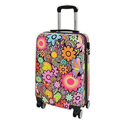 A1 FASHION GOODS 4 roues valises, multicolores, fleurs, impression, PC, coque dure, bagages, léger, valises, orchidée, Multicolore, Cabin 55x36x20cm/ 2.30KG, 36L, valise - Publicité A1 FASHION GOODS 4 roues valises, multicolores, fleurs, impression, PC, coque dure, bagages, léger, valises, orchidée, Multicolore, Cabin 55x36x20cm/ 2.30KG, 36L, valise - Publicité